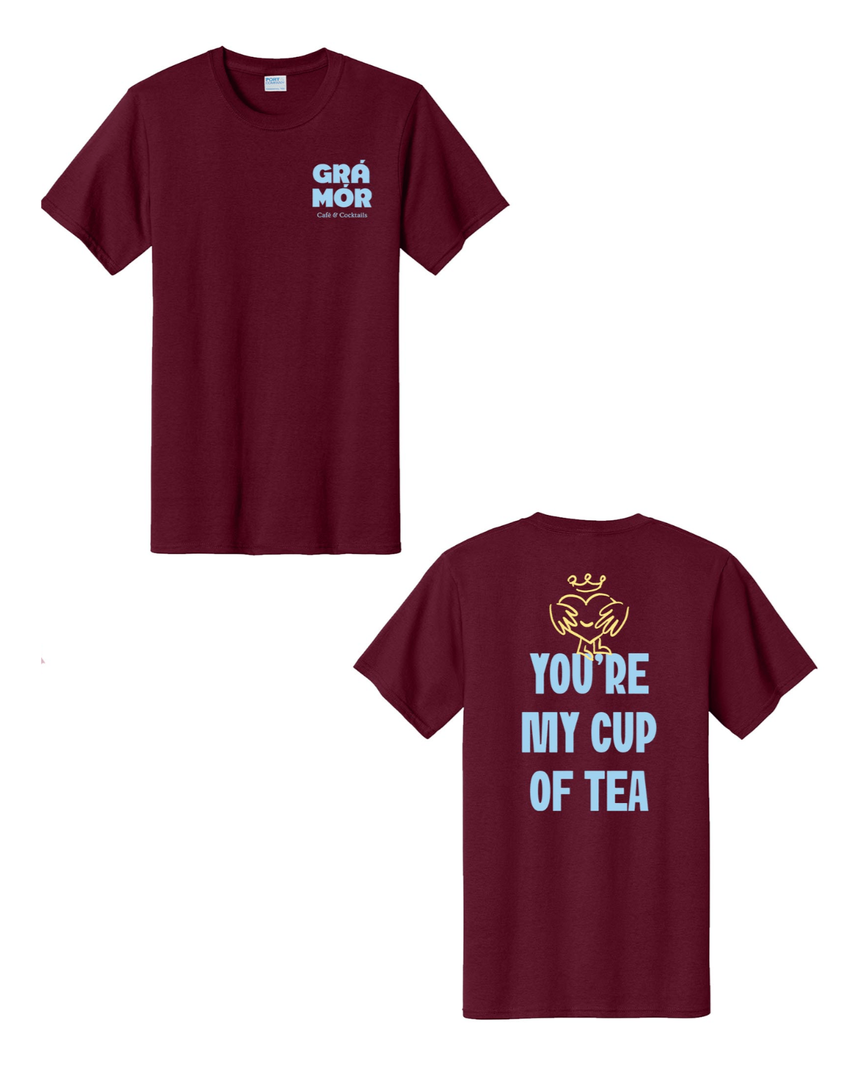 Grá Mór Cup of Tea T-Shirt - Cardinal